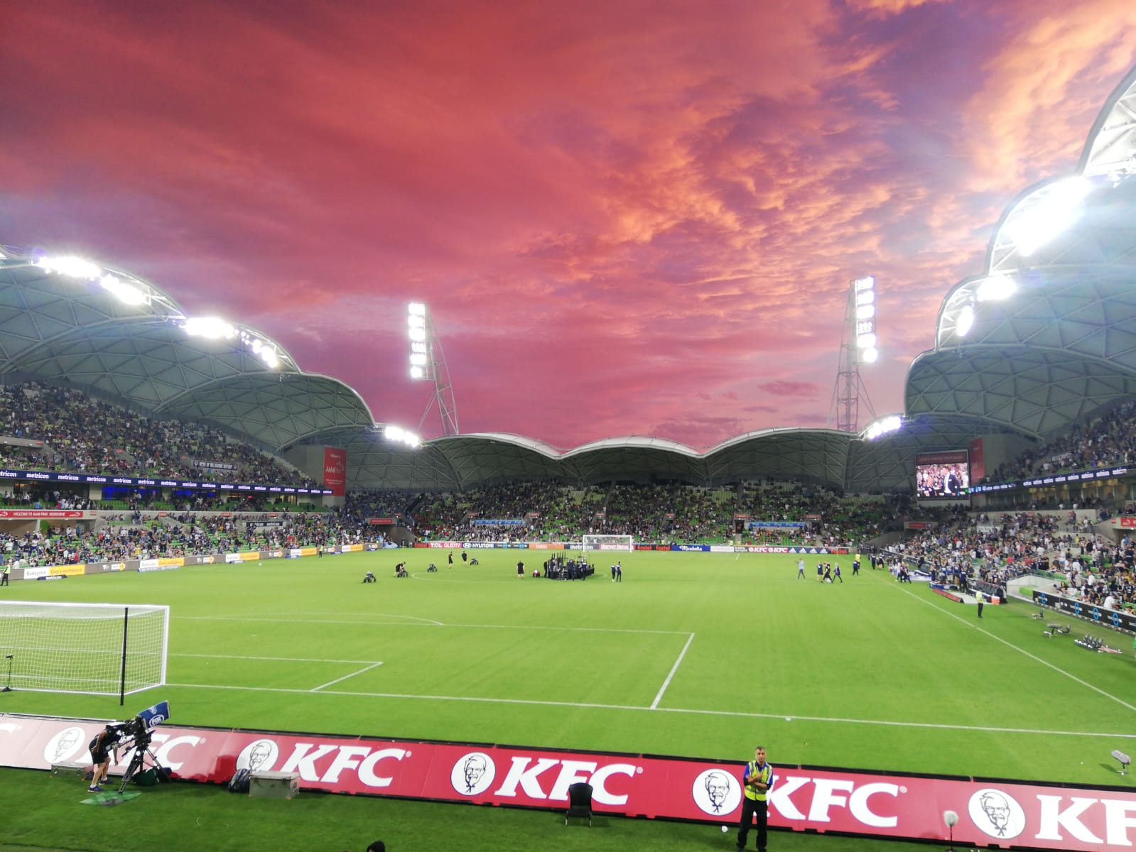 Tarni's view of AAMI Park on match day. 